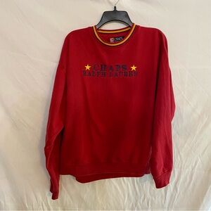 Chaps Ralph Lauren crew neck pullover sweatshirt size large deep red vintage